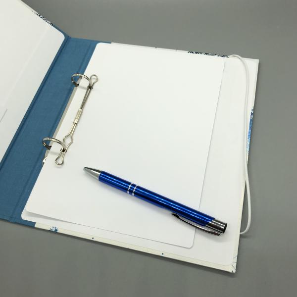 Ordner Ringbuch A5 blau Stift Ringmechanik